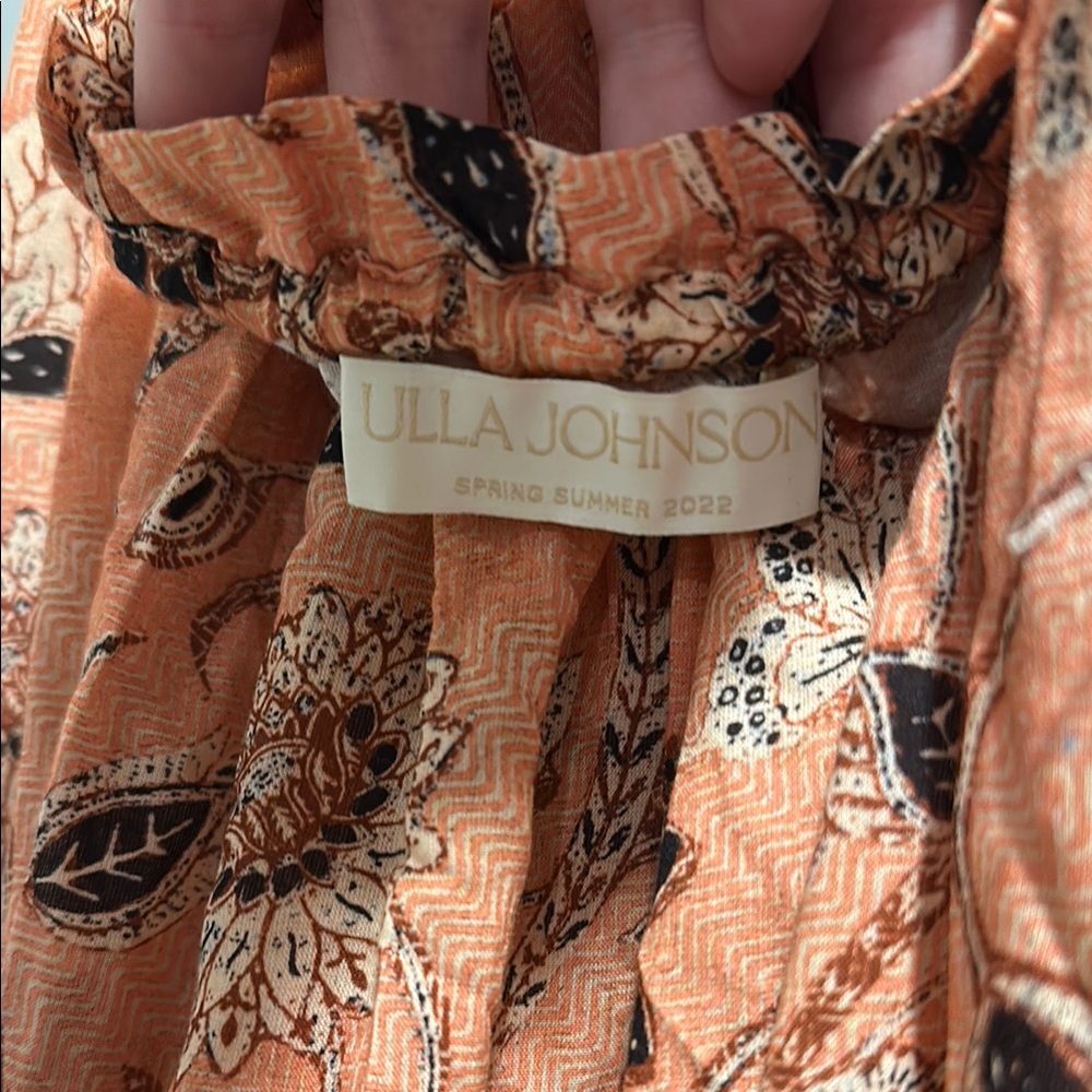 Ulla Johnson Terracotta and Black Patterned Dress - Picture 2 of 5